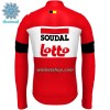 Wielershirt 2022 Lotto-Soudal Winter Thermal Fleece - Rood Wit